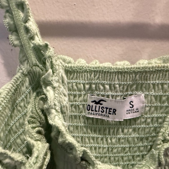 Set of 2 - Hollister Green and White Smocked Tank Tops - Picture 4 of 7